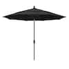 California Umbrella 11 ft. Fiberglass Collar Tilt Double Vented Patio Umbrella in Black Pacifica GSCUF118705-SA08-DWV