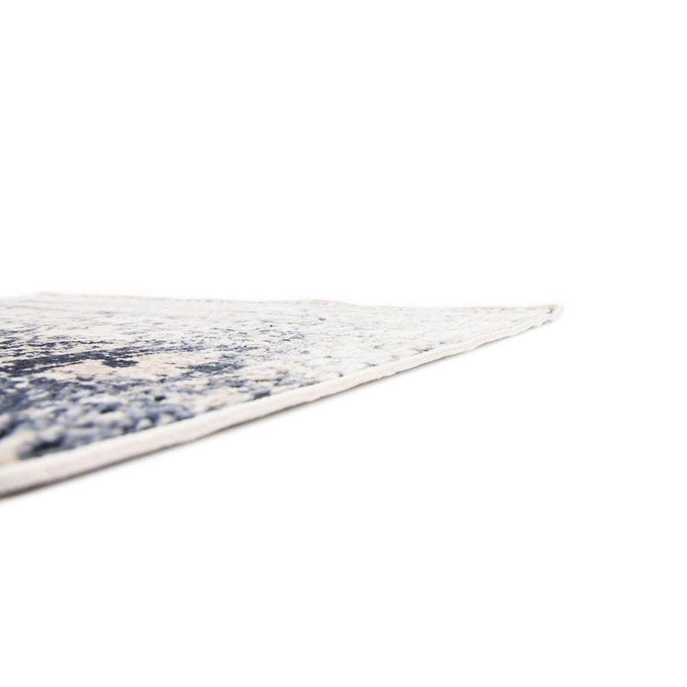 Eliza Blue and Beige Rectangular Stain-Resistant Area Rug