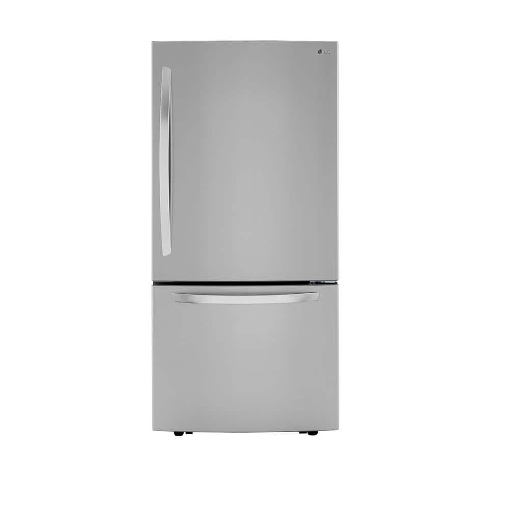 LG 33 in. 25.5 Cu. Ft. PrintProof™ Stainless Steel Bottom Freezer