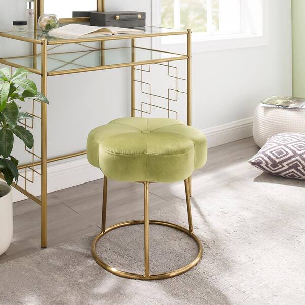 Green velvet best sale vanity stool