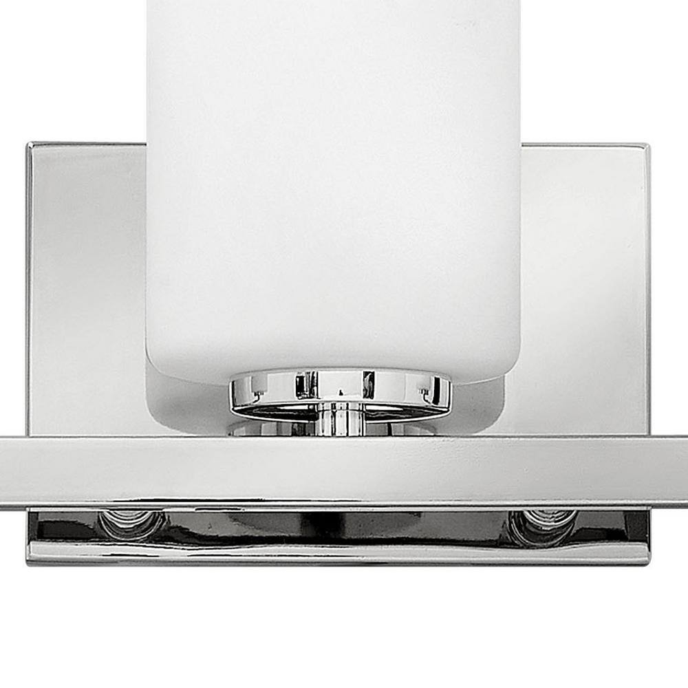 Kyra Polished Nickel 3-Light Vanity Light with Etched Opal Glass