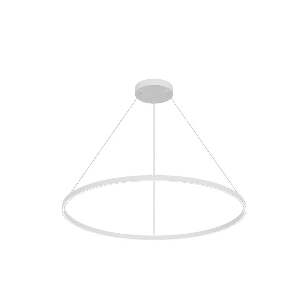Cerchio 48 in. 1 Light 125-Watt White Integrated LED Pendant Light price history on PriceWatchPro
