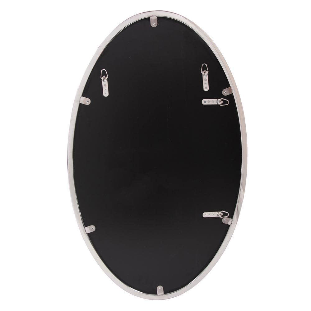 Elegant Simone 20" x 34" Oval Stainless Steel Trim Mirror