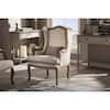 Baxton Studio Oreille French Inspired Beige Fabric Upholstered Accent Chair 28862-6652-HD