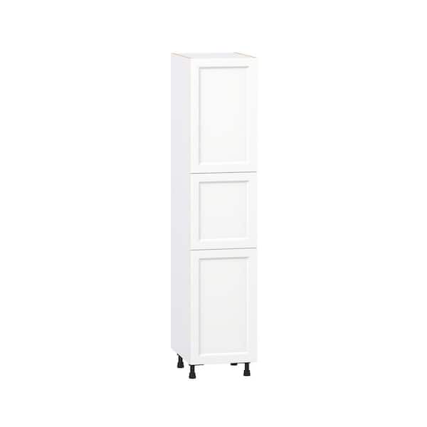 Laramie 18 in. W x 24 in. D x 84.5 in. H Assembled Pantry Kitchen Cabinet in Painted Bright White with 4-Shelves