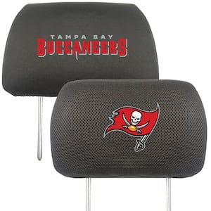 NFL Tampa Bay Buccaneers Black Embroidered Head Rest Cover Set (2-Piece)