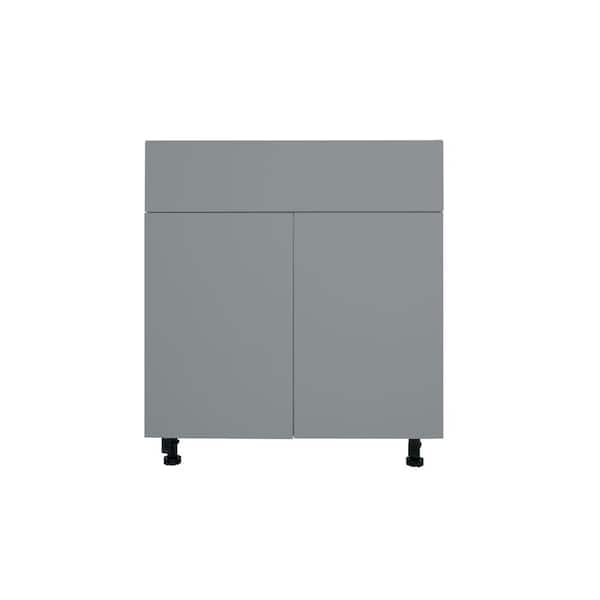 Cambridge Radiance 24 in. W x 21 in. D x 34.50 in. H Ready to Assemble Slab Bath Cabinet in Matte Grey