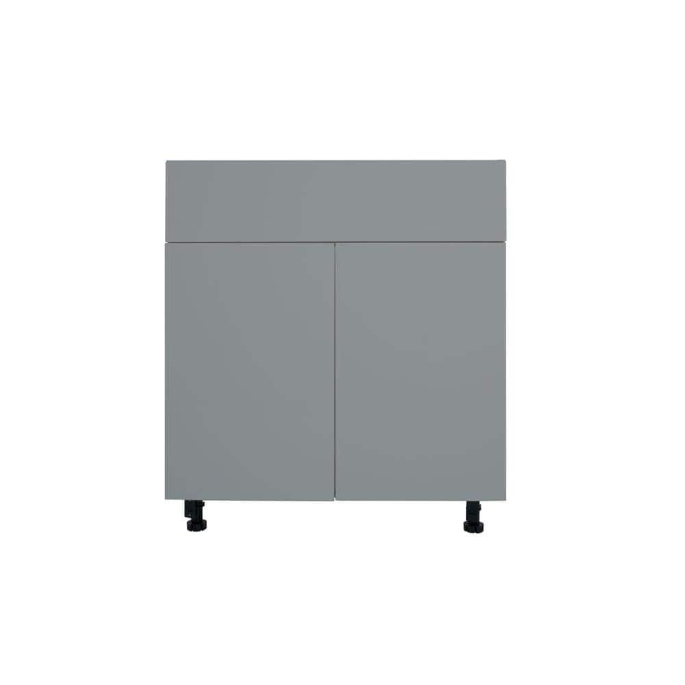 Radiance 30 in. W x 21 in. D x 34.50 in. H Ready to Assemble Slab Bath Cabinet in Matte Grey price history on PriceWatchPro