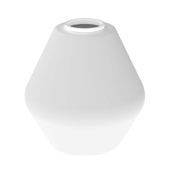 7 in. 1 in. Lip White Cone Glass Pendant Shade and Vanity Shade (3-Pack)