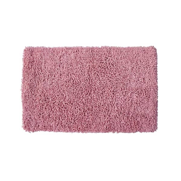 HOME WEAVERS INC Fantasia Bath Rug 100% Cotton Bath Rug Set, Machine Wash, 24x40 in. Rectangle, Pink