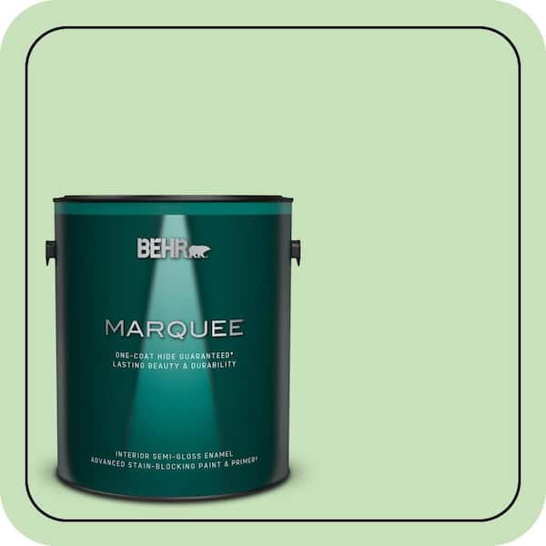 BEHR MARQUEE 1 gal. #440C-3 Rockwood Jade Semi-Gloss Enamel Interior Paint & Primer