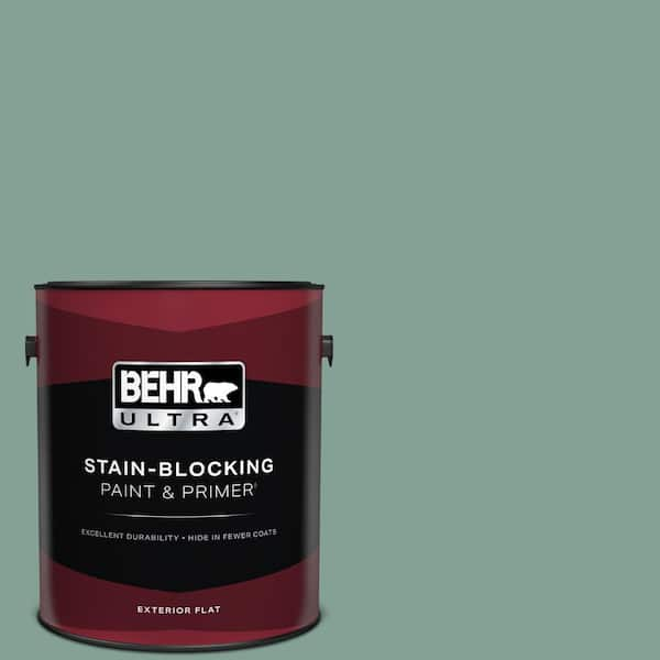 BEHR ULTRA 1 gal. #S420-4 Australian Jade Flat Exterior Paint & Primer