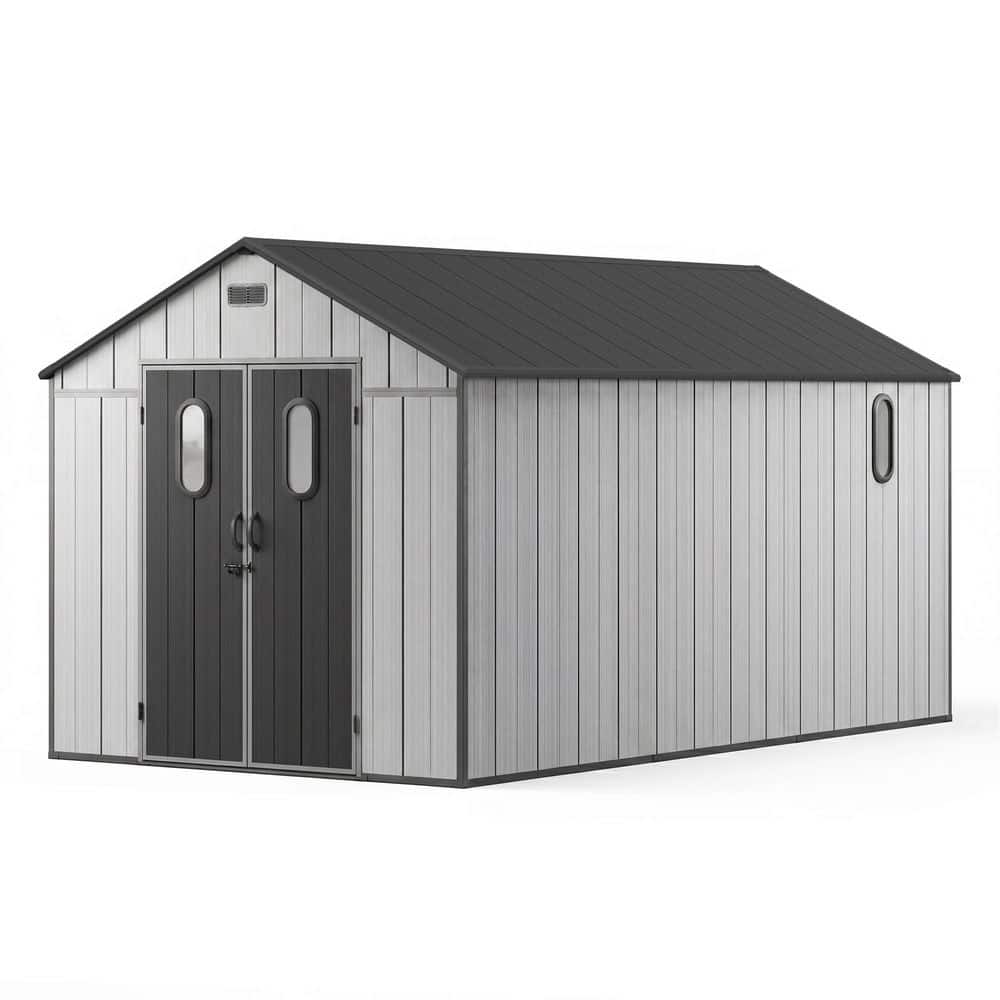 8 ft. x 14 ft. Resin Outdoor Storage Shed with Floor, Windows, and Vents price history on PriceWatchPro