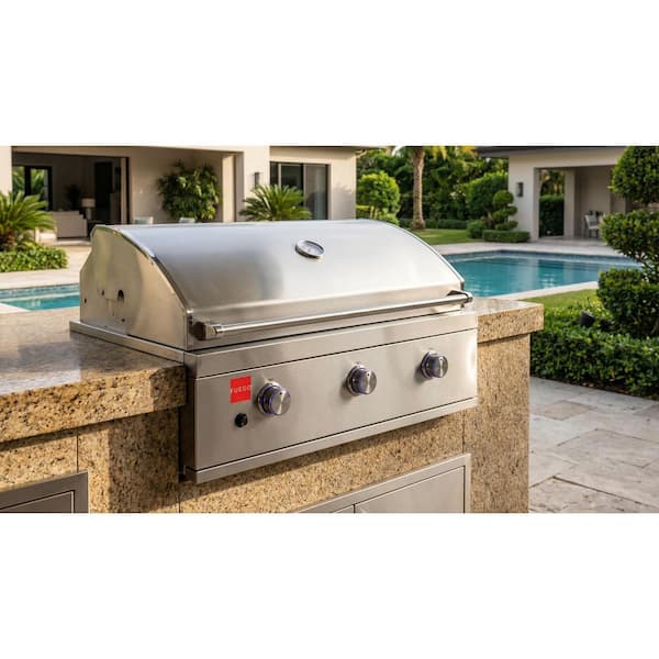 Fuego Premium 36 in. 4-Burner Built-In Natural Gas Grill in 304