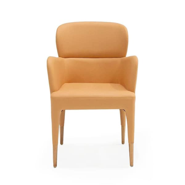 Ogden Orange Leatherette Dining Armchair