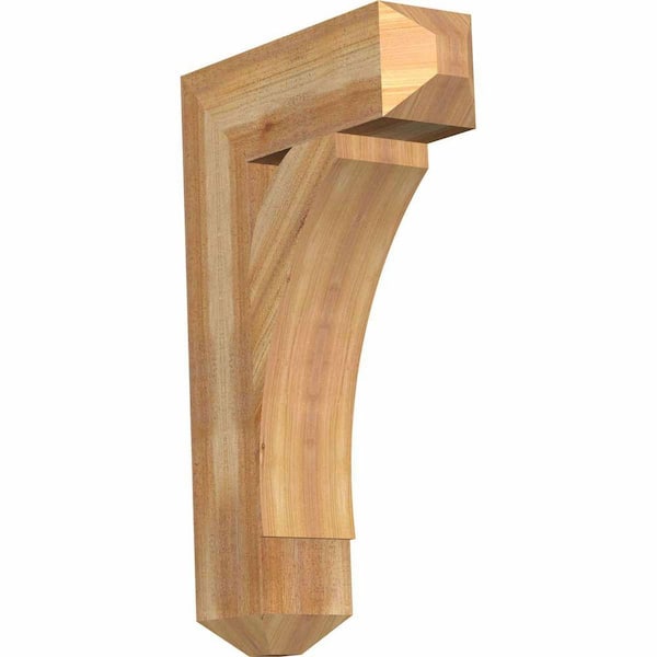 Ekena Millwork 6 in. x 32 in. x 20 in. Western Red Cedar Thorton Craftsman Rough Sawn Bracket