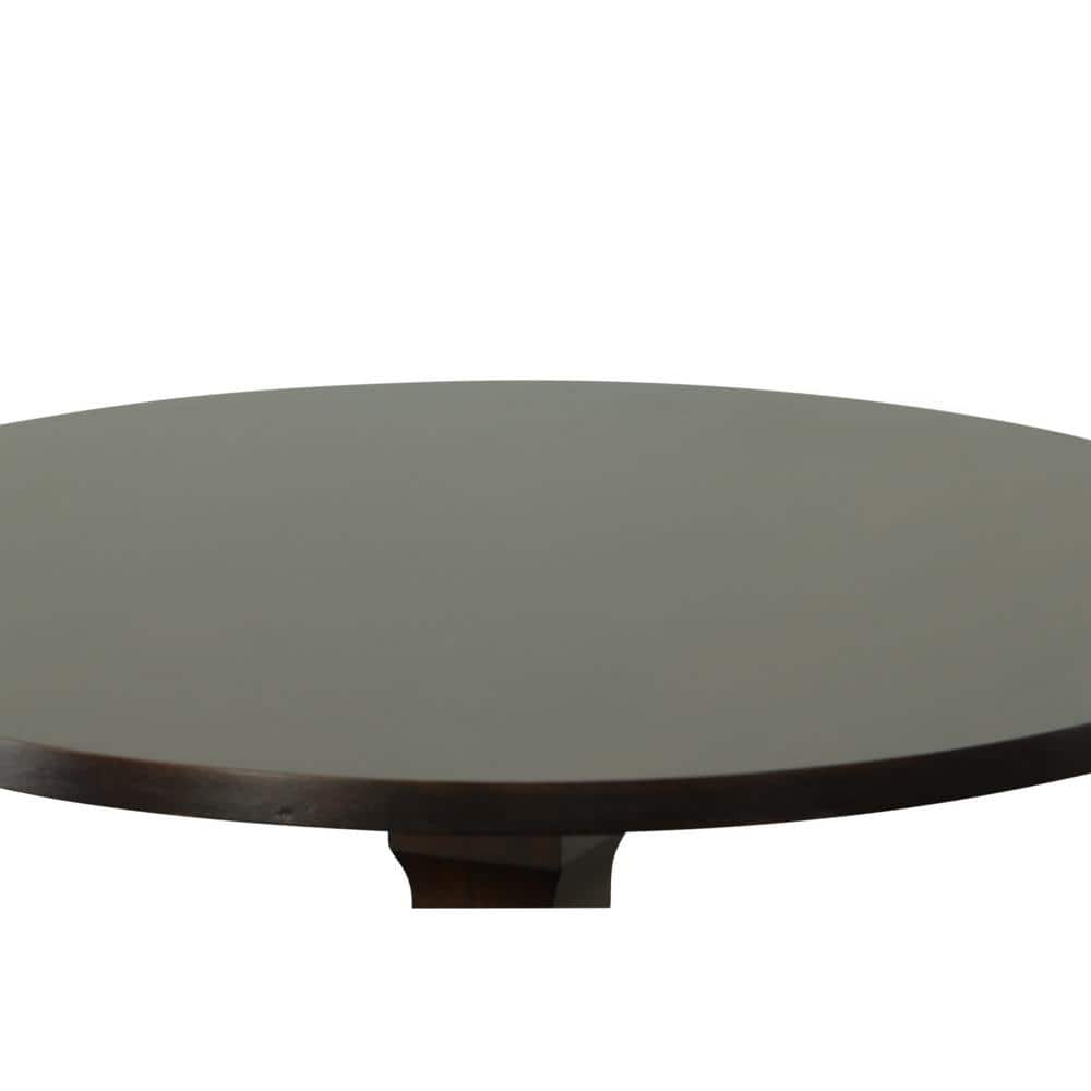 Charleston Espresso Round Wood Pedestal Dining Table