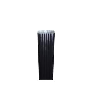 2 in. x 3 in. x 10 ft. Black Aluminum Downpipe