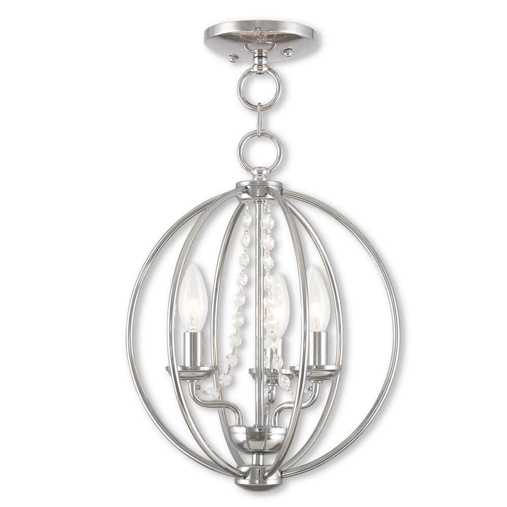 Elegant Arabella Mini Chandelier with Polished Chrome and Crystal Accents
