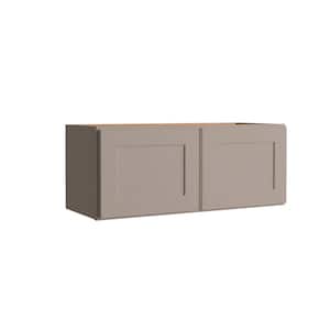 Courtland 30 in. W x 12 in. D x 12 in. H Assembled Shaker Wall Kitchen Cabinet in Sterling Gray