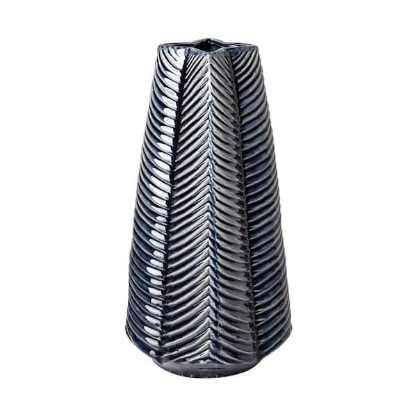 Mercana Bashir II Dark Navy Gloss Ceramic Vase