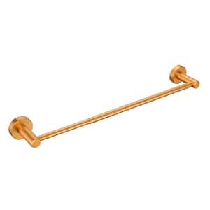 16- 27 in. Wall Mounted Adjustable Expandable Single Towel Bar for Bathroom Kitchen Thicken Space Aluminum in Gold