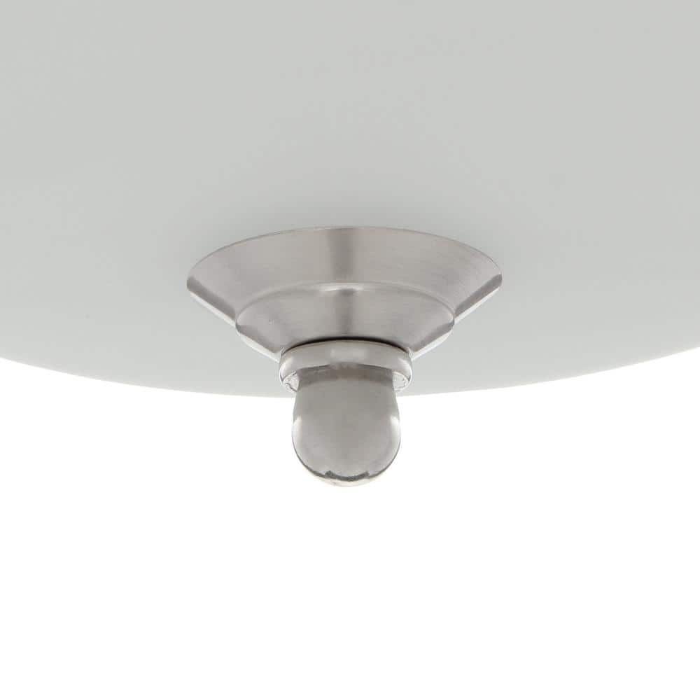 Brushed Nickel Alabaster Glass Flush Mount Ceiling Light