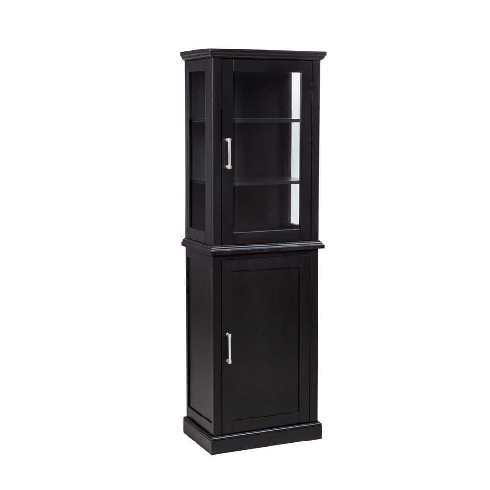 Tempe 21.63 in. W x 13.38 in. D x 68.75 in. H Black Freestanding Linen Cabinet price history on PriceWatchPro