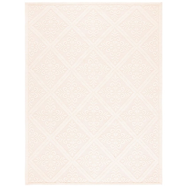 Vermont 9 ft. x 12 ft. Ivory Diamond Ornate Area Rug