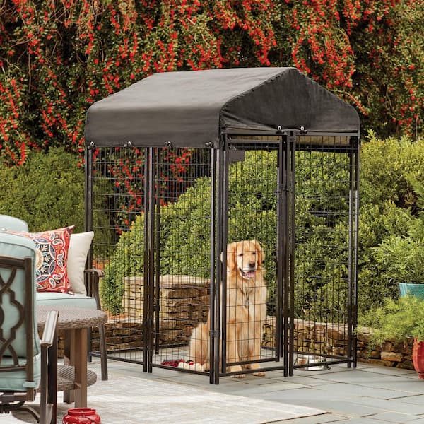 4 ft. x 4 ft. x 6 ft. Outdoor Welded Wire Dog Kennel