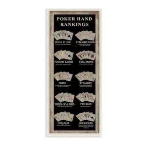 Poker Hand Rankings Card Casino Visual Game Chart by Cindy Jacobs Unframed Typography Art Print 17 in. x 7 in.