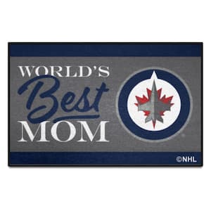 Winnipeg Jets Blue World's Best Mom 19 in. x 30 in. Starter Mat Accent Rug