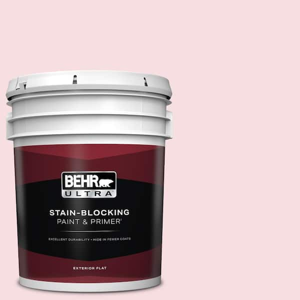 BEHR ULTRA 5 gal. #P150-1 Blowing Kisses Flat Exterior Paint & Primer