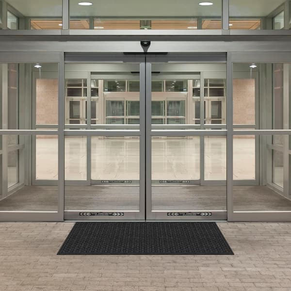 Black 36 in. x 60 in. Synthetic Fiber and Recycled Rubber Commercial Door Mat