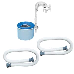 Pump Replacement Hose (2-Pack) Bundled with Deluxe Wall-Mounted Skimmer