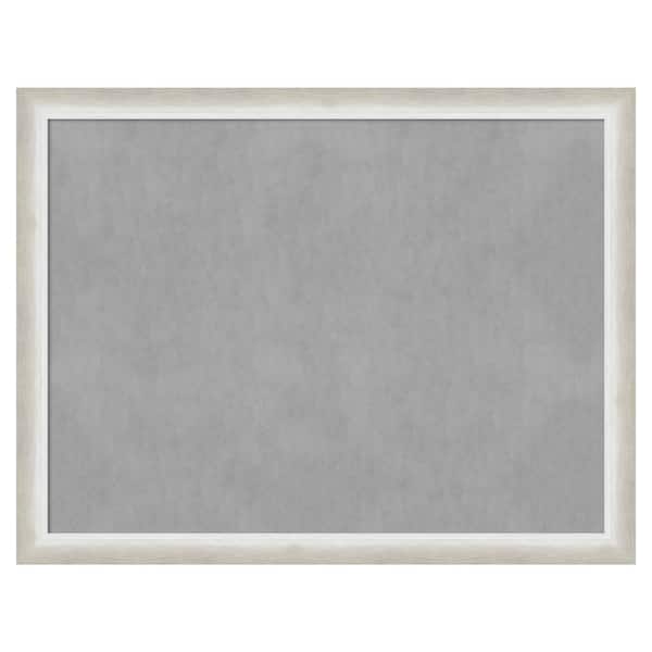 Amanti Art Two Tone Silver 26 in. x 20 in. Framed Magnetic Board