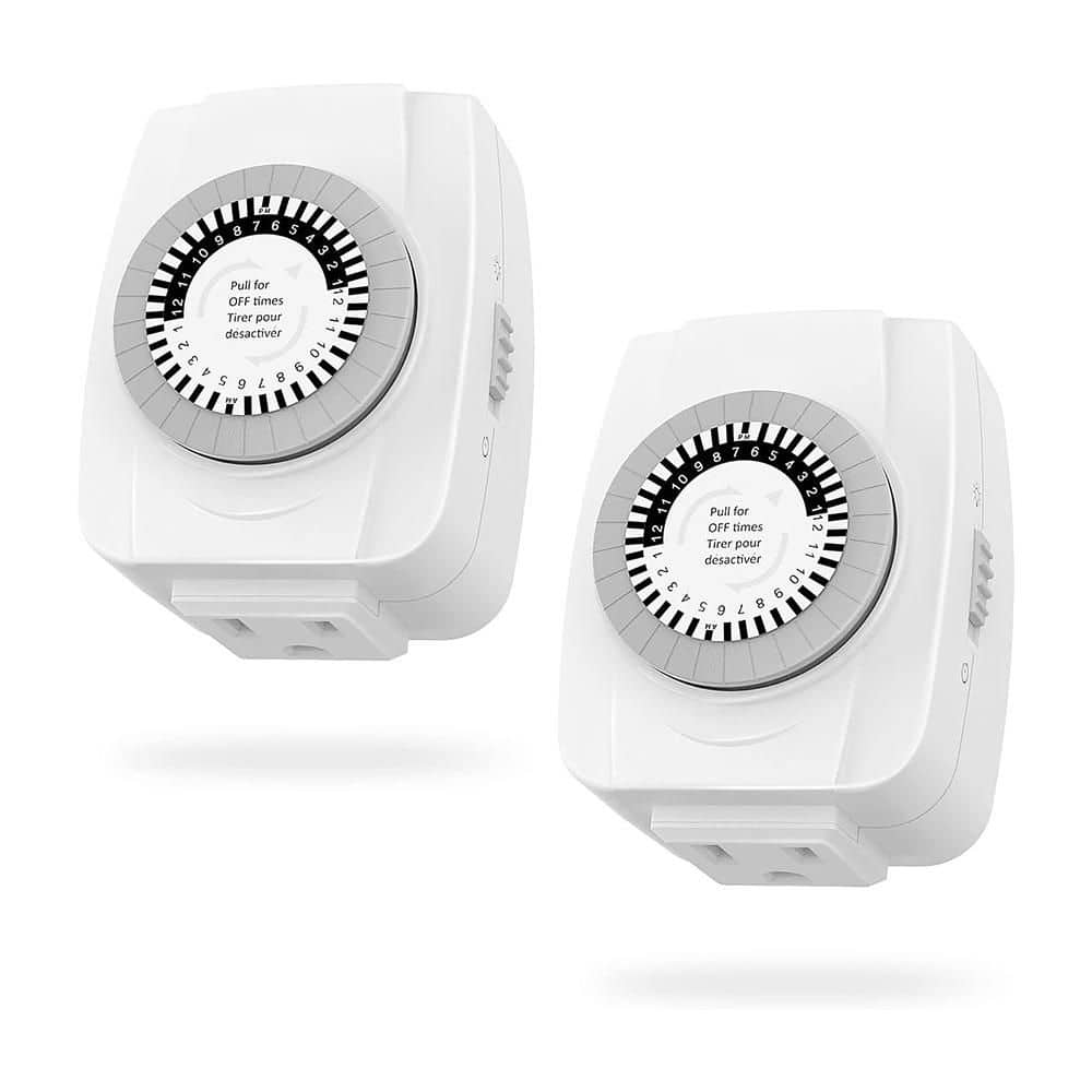 1440 min. Indoor Astronomic Mechanical Outlet Timer with 48 ON/OFF Settings