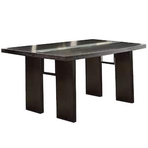 66 in.Brown Wood 4 Legs Dining Table (Seat of 6)