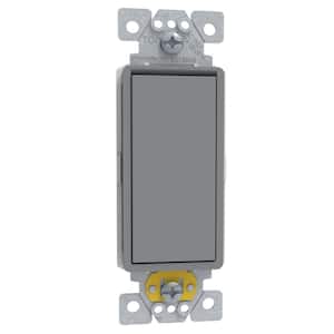 Switch right グレー Square D X Series 15-Amp Single-Pole Momentary Rocker Switch Back