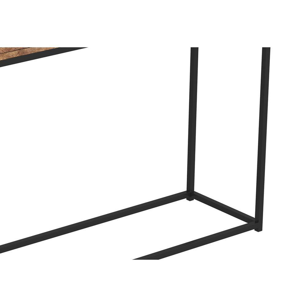 Rustic Chic 48" Reclaimed Wood Console with Black Metal Frame and Storage Drawers