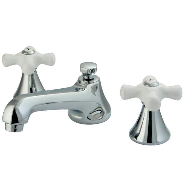 Kingston Brass Modern 8 in. Widespread 2-Handle Bathroom Faucet in Chrome