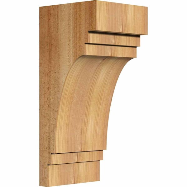 Ekena Millwork 6 in. x 6 in. x 14 in. Western Red Cedar Pescadero Rough Sawn Corbel