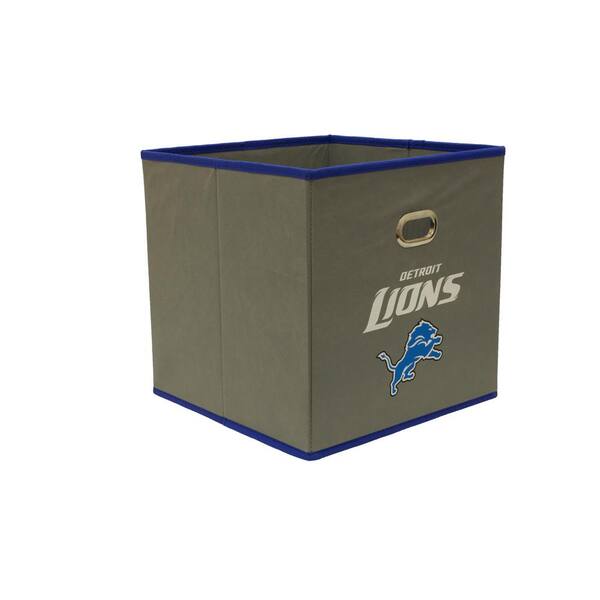 MyOwnersBox Detroit Lions NFL Store Its 10-1/2 in. x 10-1/2 in. x 11 in. Grey Fabric Drawer
