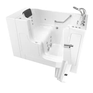 Gelcoat Premium 52 in. Right Hand Walk-In Whirlpool and Air Bathtub in White