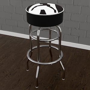 Shadow Babes C Series 31 in. White Backless Metal Bar Stool with Vinyl Seat