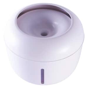 84.6 oz. Moda-Pure' Ultra-Quiet Filtered Dog and Cat Fountain Waterer in White
