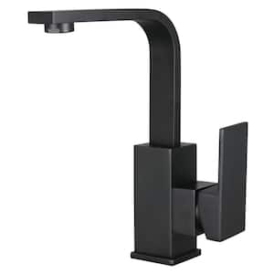 Claremont Single-Handle Single Hole Bathroom Faucet with Push Pop-Up in Matte Black