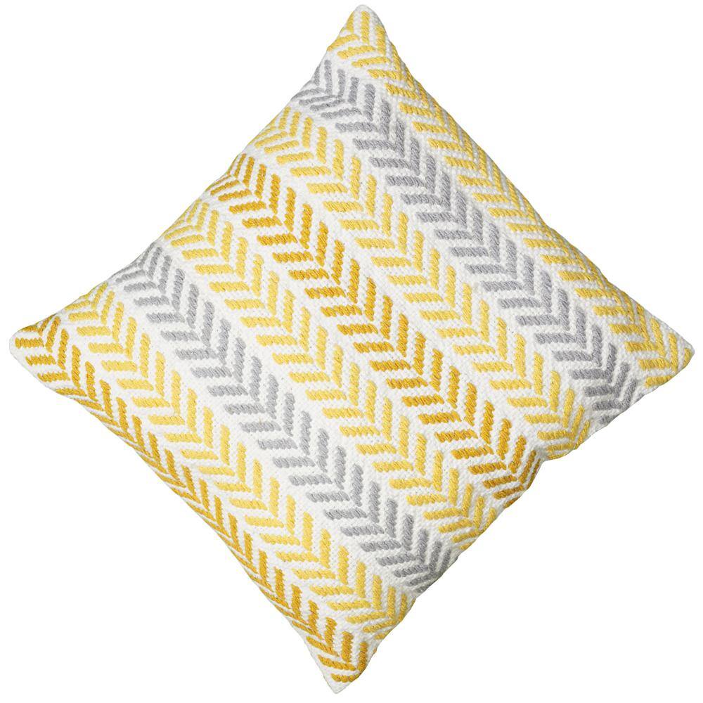 Hand-Woven Chevron Cotton Throw Pillow