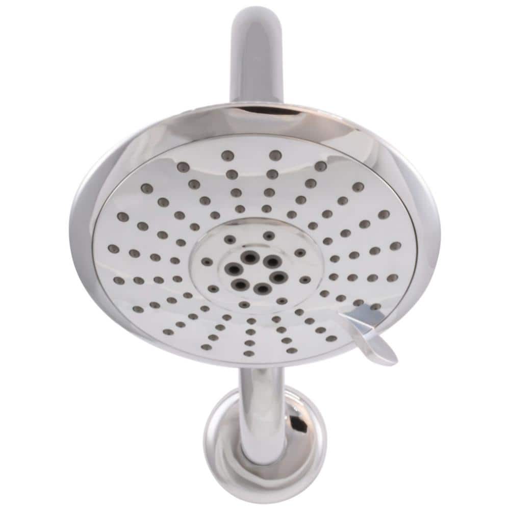Chrome 5-Function Round Wall Mounted Shower Head