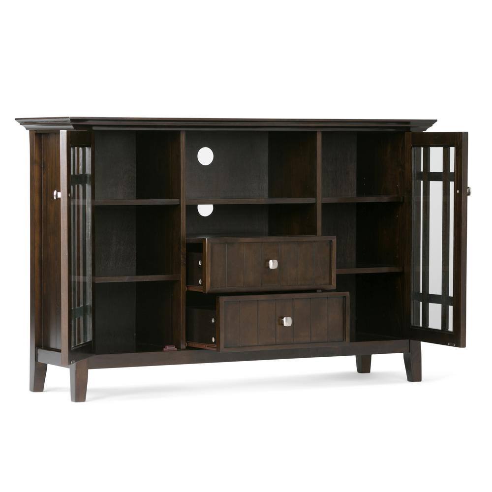 Bedford 53" Dark Tobacco Solid Wood Transitional Media Stand